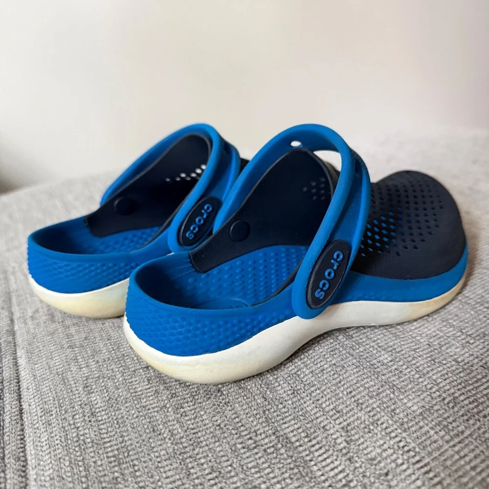 Crocs Kids LiteRide Clog Navy Blue Sporty Comfort Slip On Water Shoes